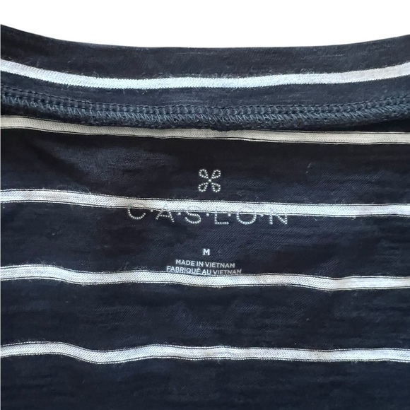 Caslon Black and White Fitted Short Sleeve Tee - Picture 3 of 5